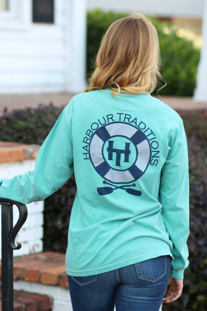 Floating and Rowing- L/S -Seafoam